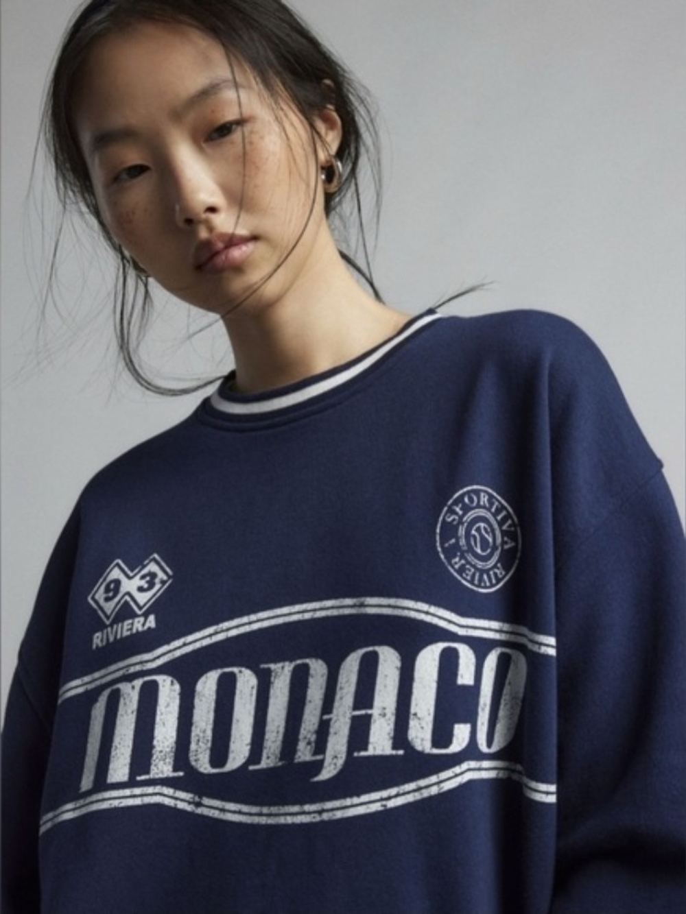 ✏️ BDG| Urban Outfitters| Navy Monaco Graphic Crew Sweatshirt